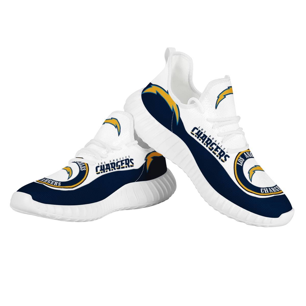 Men's NFL Los Angeles Chargers Mesh Knit Sneakers/Shoes 002